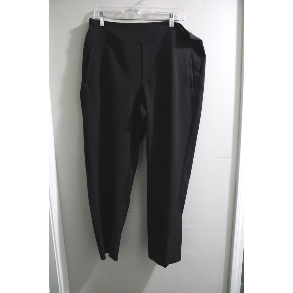 Athleta Black Brooklyn Ankle Pants Womens Size 14 Tapered Travel Workwear
